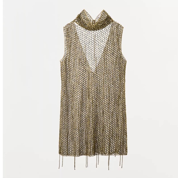 Zara Embroidered Beaded Mini Dress - Picture 9 of 11